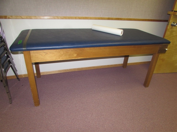 EXAM/MASSAGE TABLE WITH ROLL OF PAPER