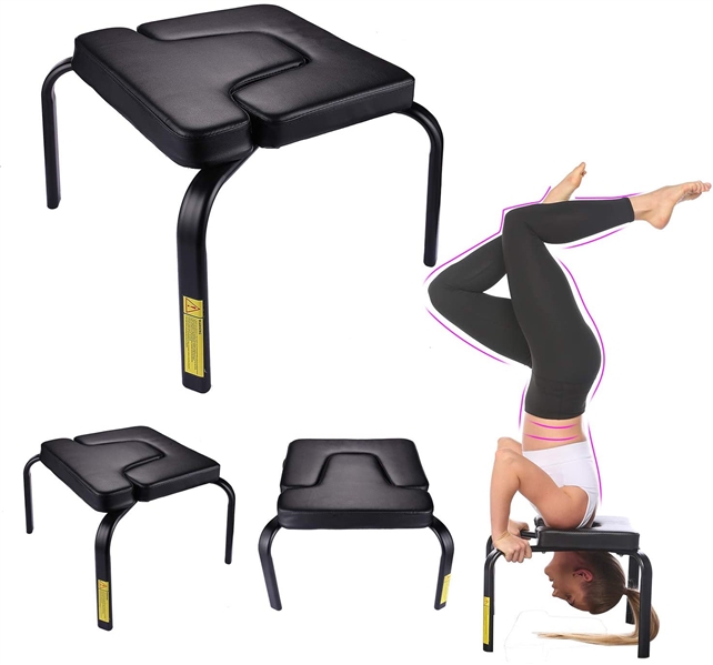 Yoga Inversion Bench Therapy Exercise Fitness Stool Headstand Chair for Workout
