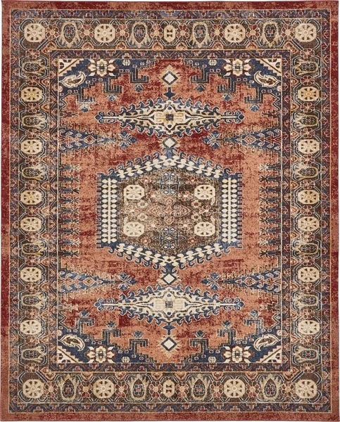 Unique Loom Utopia Collection Traditional Geometric Tribal Area Rug 8x10