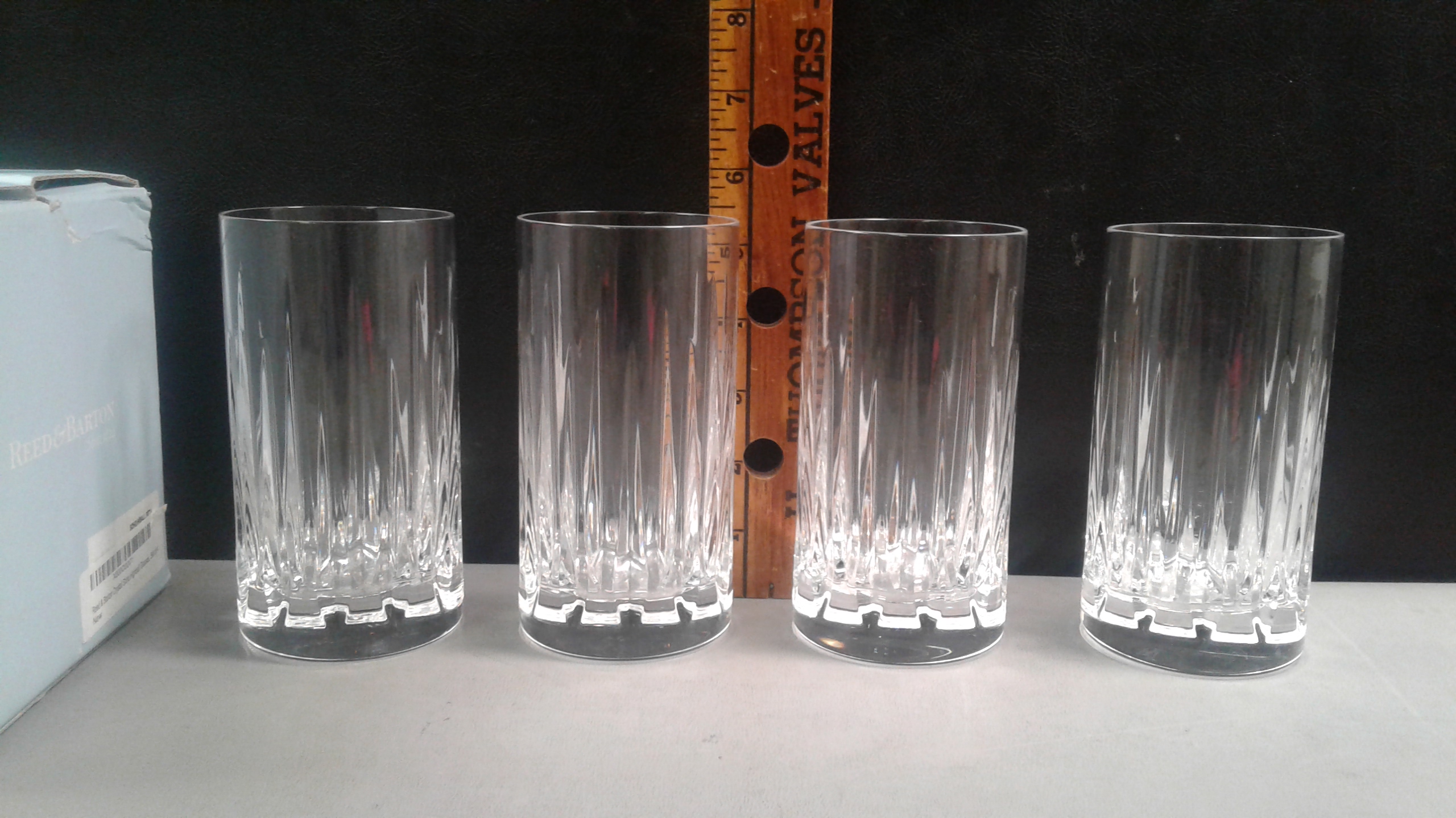 Lot Detail Reed And Barton Crystal Soho Highball Glasses Set Of 4 2490