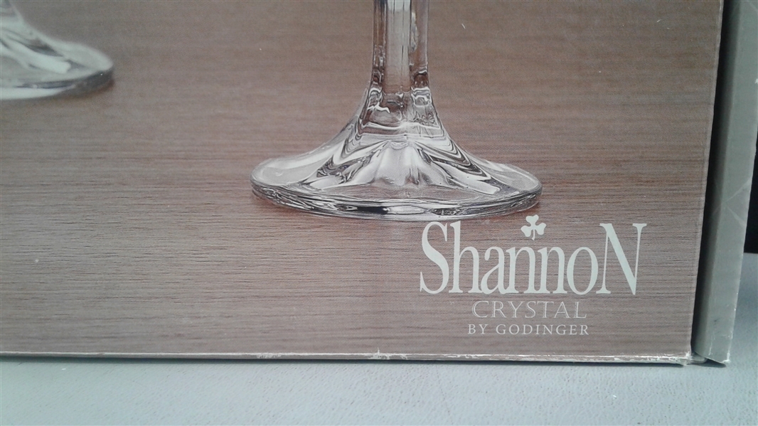 Shannon Crystal by Godinger Dublin Crystal Goblets- Set of 4