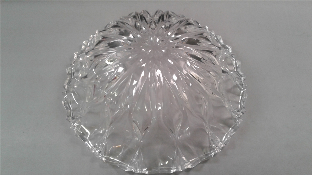 Celebrations by Mikasa Blossom Crystal Centerpiece Bowl, 13.5-Inch