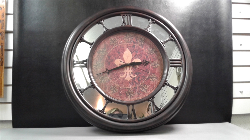 Large Fleur De Lis Wall Clock