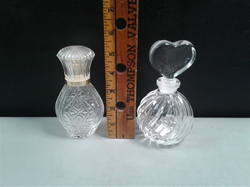 9 Vintage Perfume Bottles 7 Glass Perfume Stoppers 