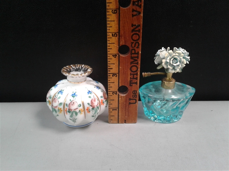 9 Vintage Perfume Bottles 7 Glass Perfume Stoppers 