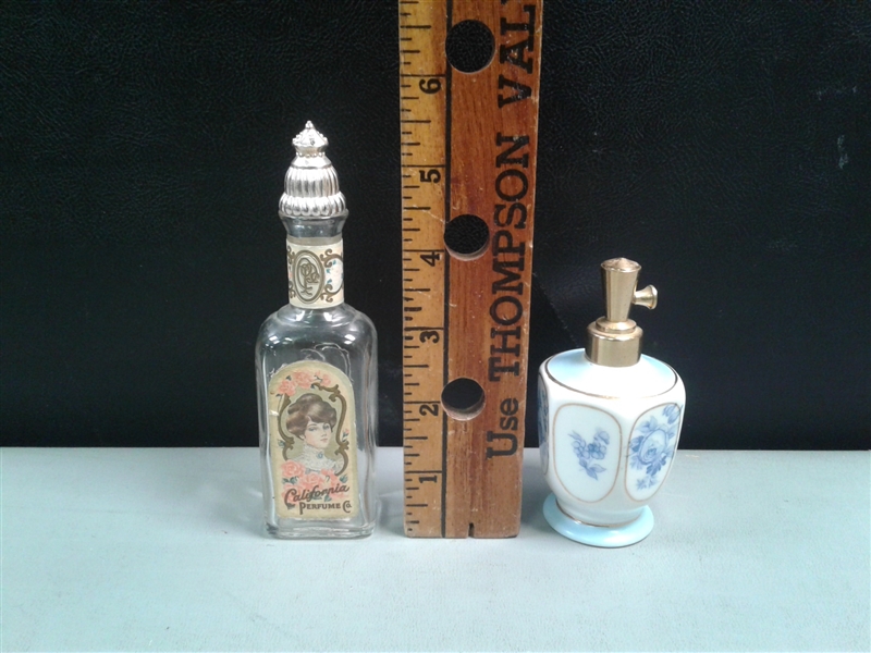 9 Vintage Perfume Bottles 7 Glass Perfume Stoppers 