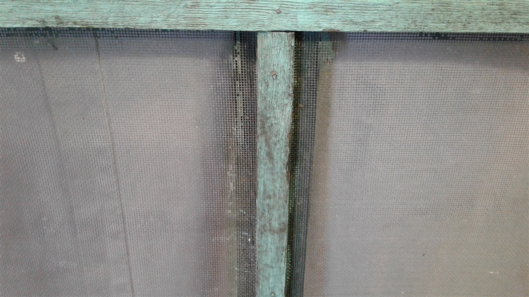 Old Large Wooden 2 Pane Screen