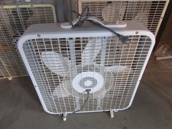 3 BOX FANS