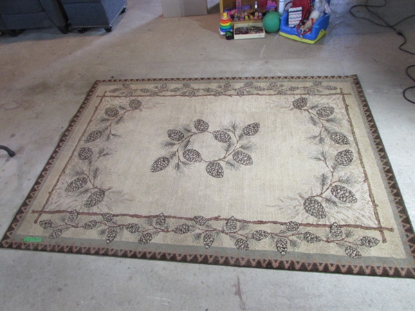 AREA RUG - PINE CONES