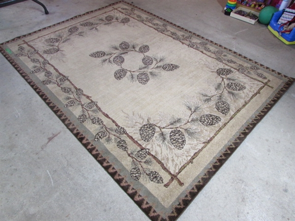 AREA RUG - PINE CONES