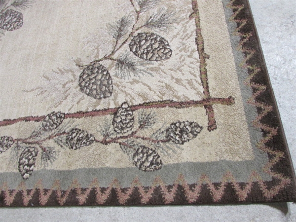 AREA RUG - PINE CONES