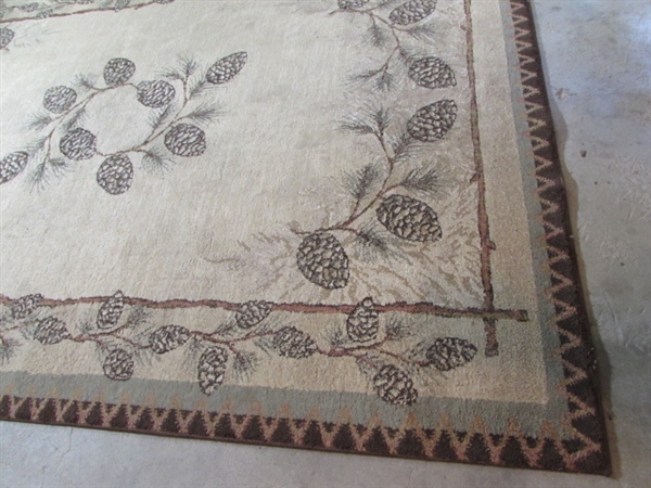 AREA RUG - PINE CONES