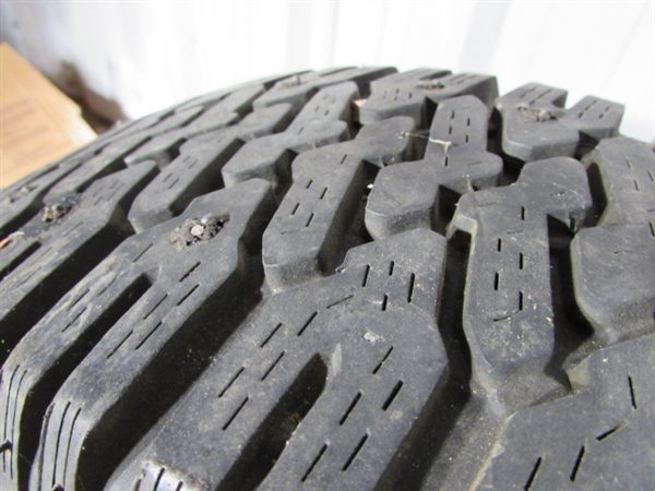 P205/75R14 STUDDED TIRES MOUNTED ON WHEELS