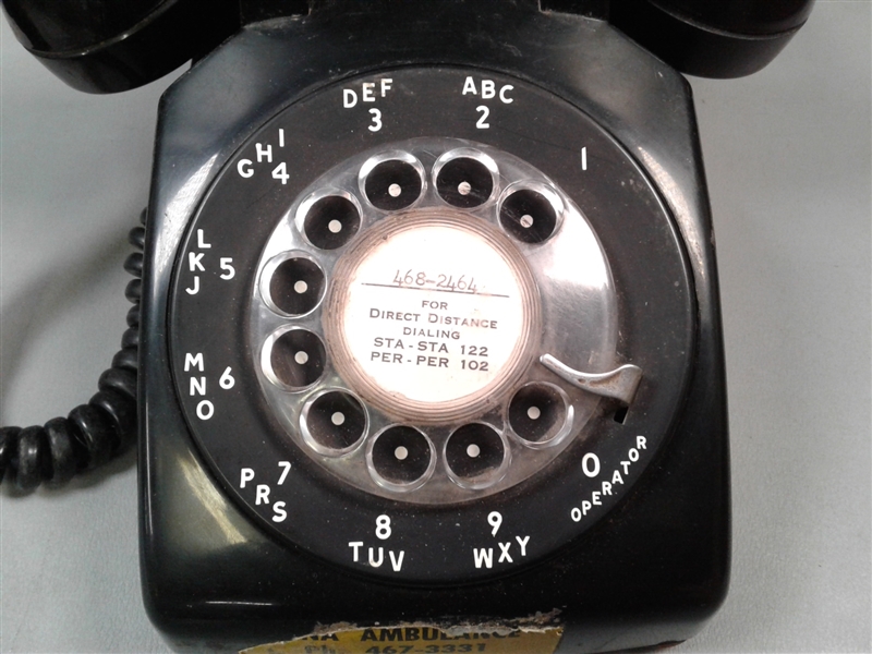 Vintage Black 1950s Stromberg Carlson Rotary Phone 