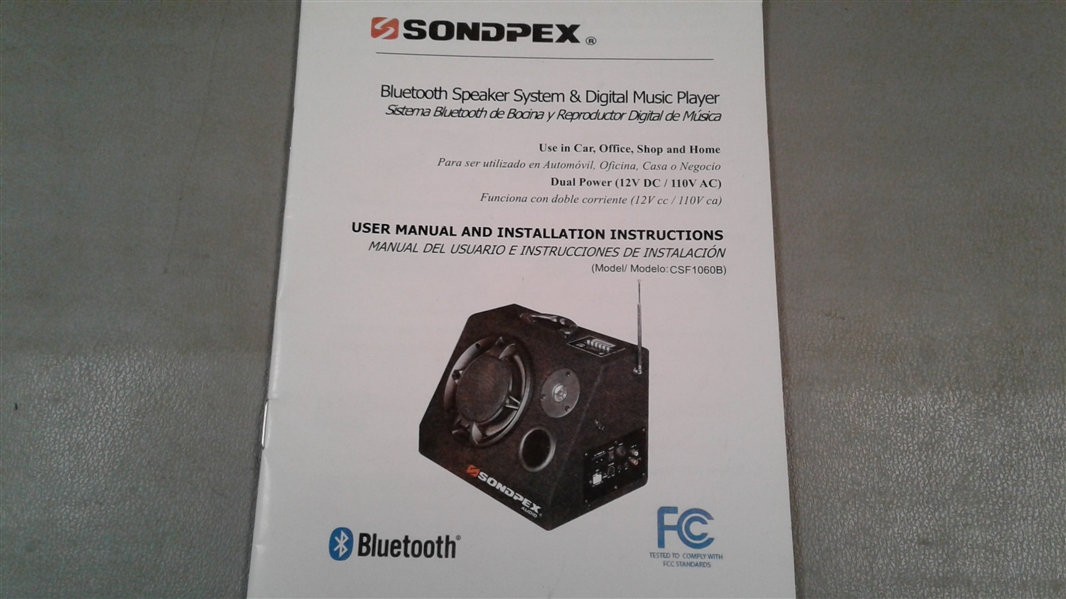 Sondpex Bluetooth Speaker System & Digital Music Player