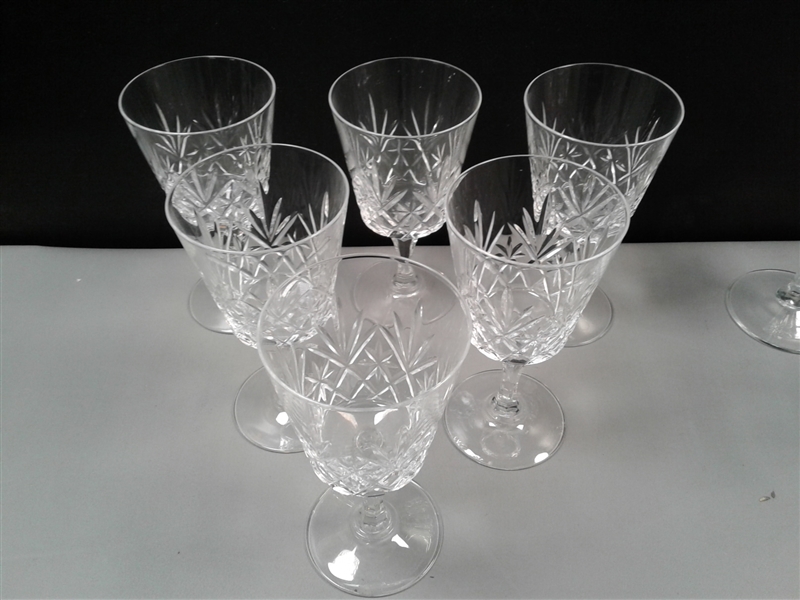 16 Crystal Wine Glasses 