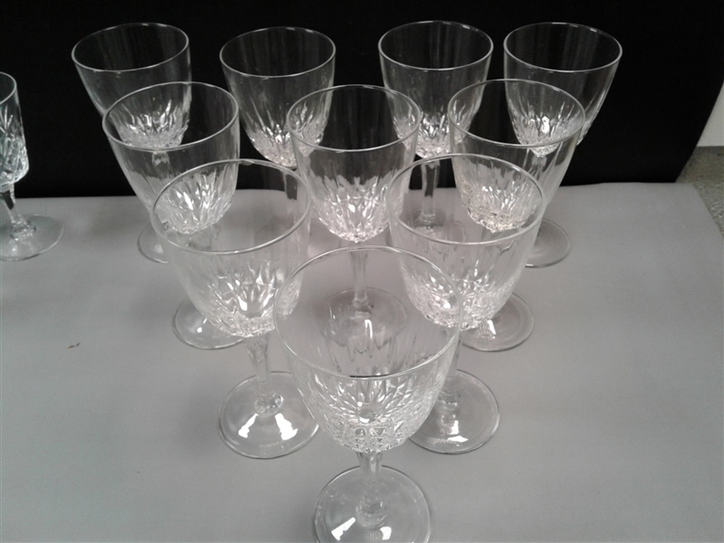 16 Crystal Wine Glasses 