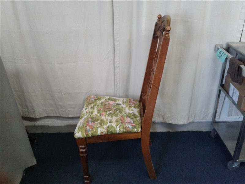 Vintage Wooden Highback Dining Chair