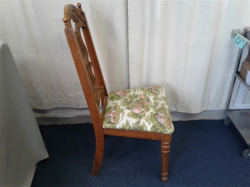 Vintage Wooden Highback Dining Chair