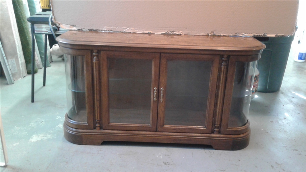 Vintage Curio Cabinet With Light