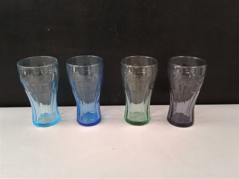 Discontinued Coca Cola Glasses in Colors