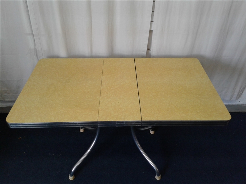 Vintage Yellow Formica Table 