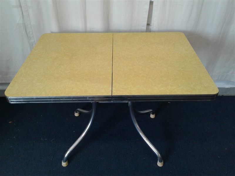 Vintage Yellow Formica Table 