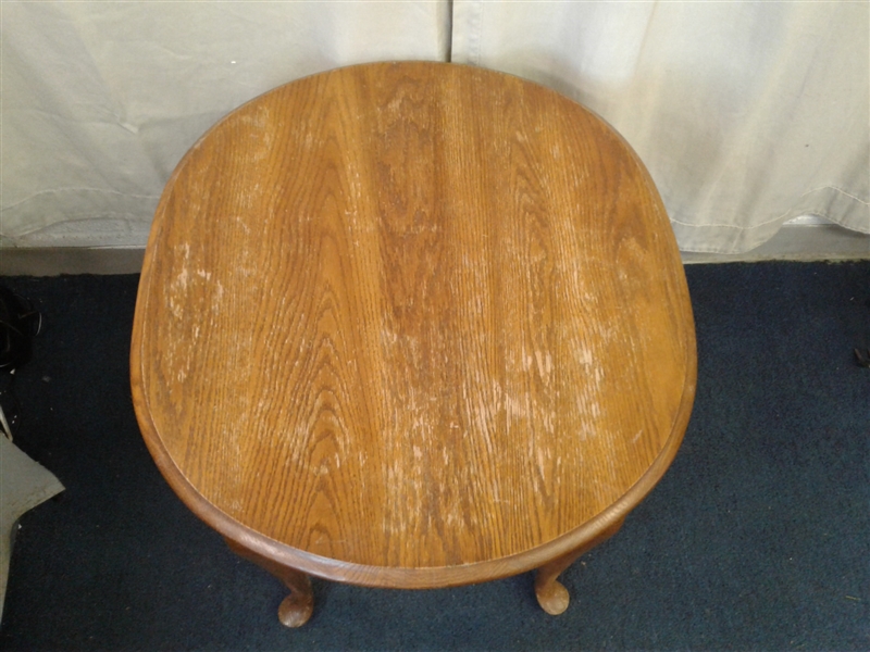 Vintage Oak Queen Anne End Table