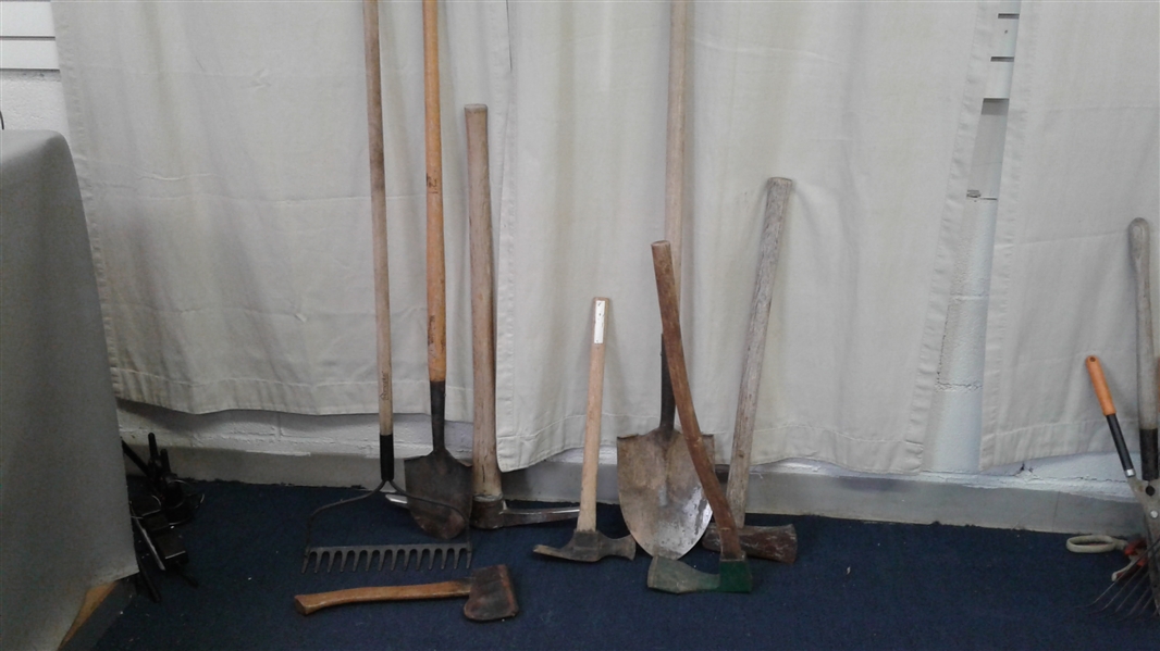 Yard Tools: Rake, Pickaxe, Axes, Maul, Etc