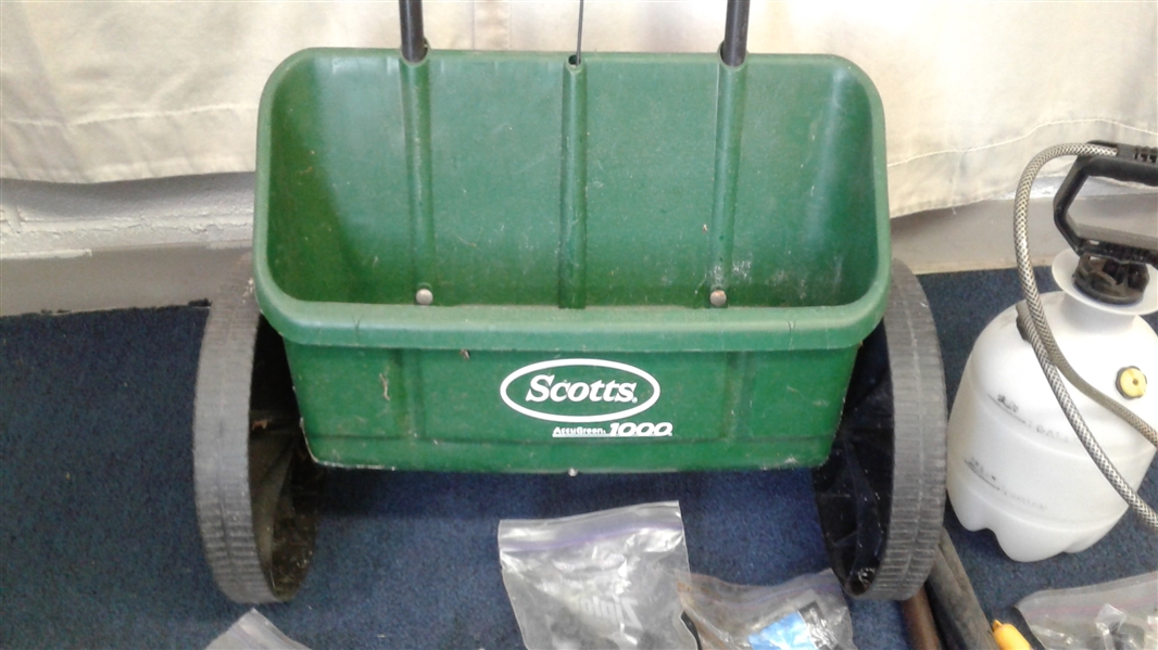 Scotts AccuGreen1000 Spreader, Pump Sprayer, Nozzles, Sprinklers etc