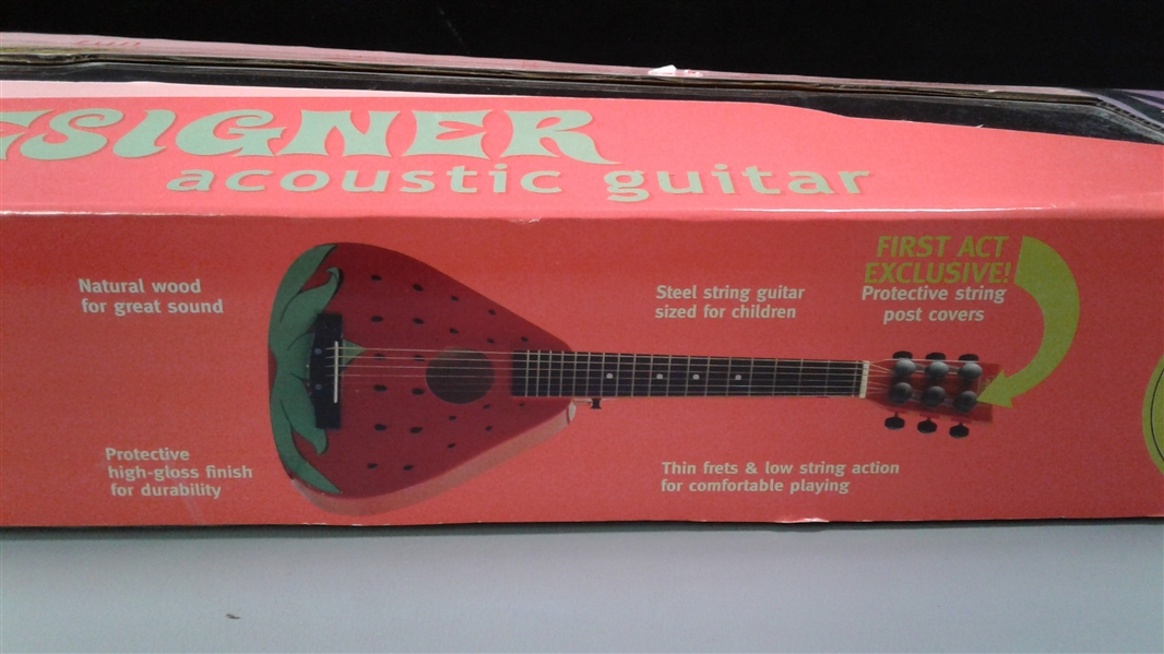 New- Designer Acoustic Guitar-Strawberry