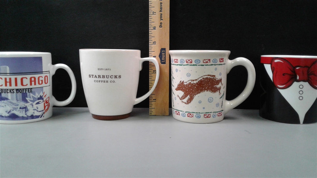 Vintage: Starbucks Mugs, Natural Wonders Mug, & Bowtie Vase/Cup