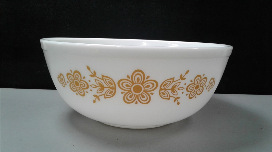 Vintage Butterfly Gold Pyrex Cups, Butter, Nesting Bowl, & Mixing Bowl