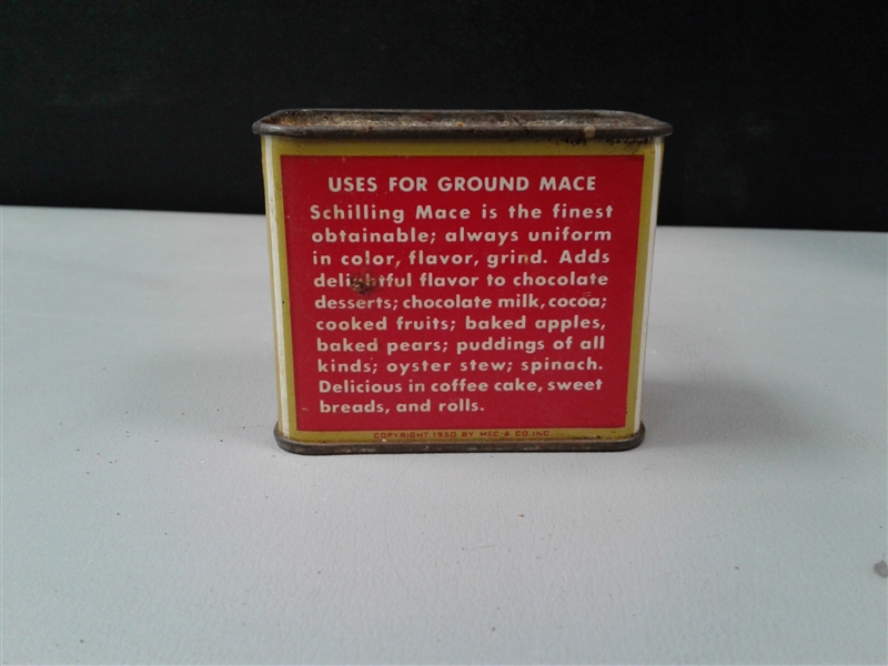 Vintage Schilling Spice Tins And Blue Stilton Cheese Container  