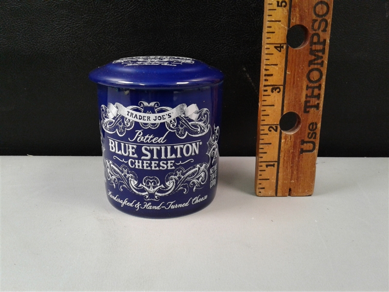 Vintage Schilling Spice Tins And Blue Stilton Cheese Container  