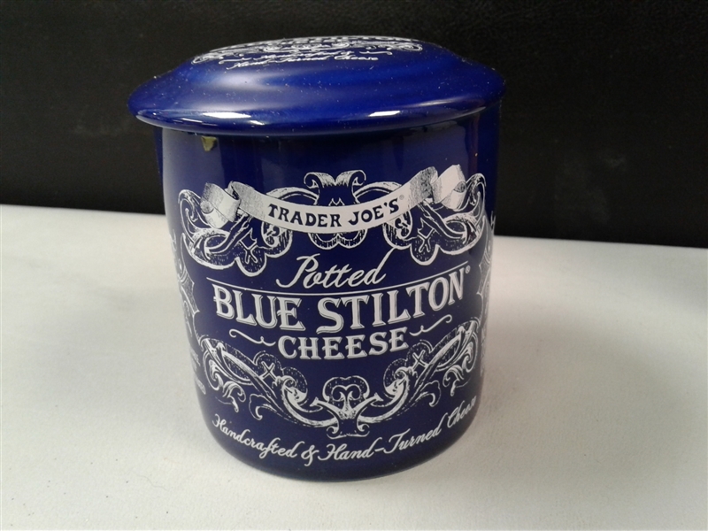 Vintage Schilling Spice Tins And Blue Stilton Cheese Container  