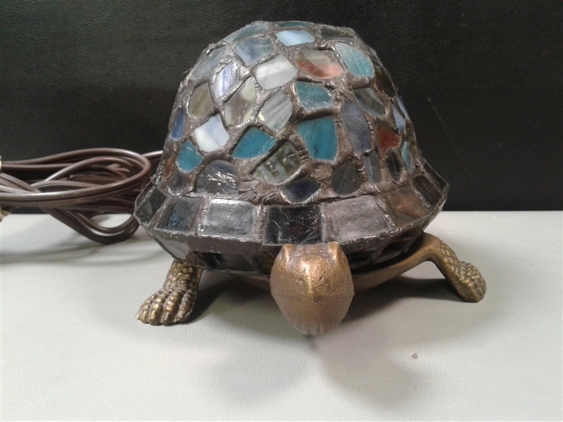 Stained Glass Turtle Light 
