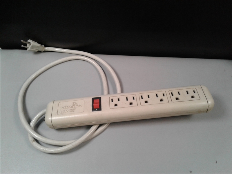 Outlets, Two Power Strips, Extension Cords  