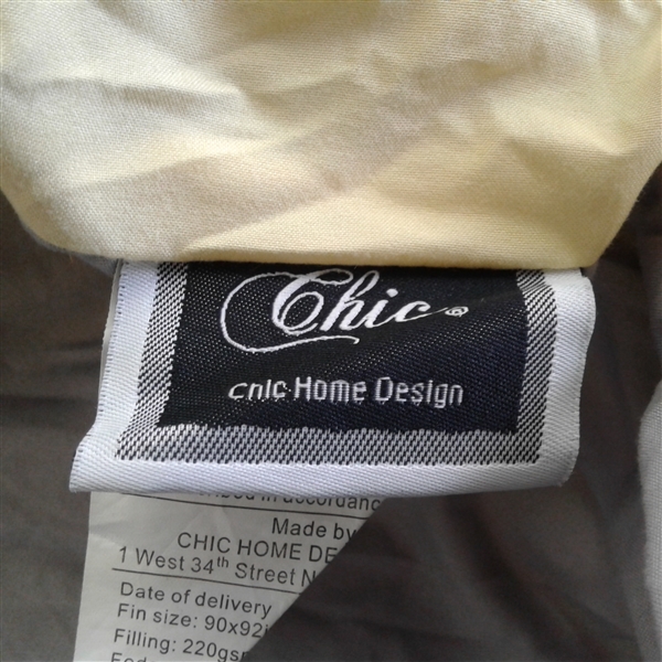 Chic Home Design Yellow & Grey Comforter 90x92