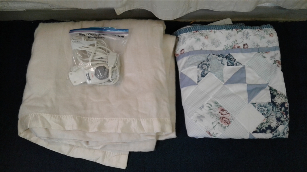 King Size Electric Blanket & Queen Size Quilt