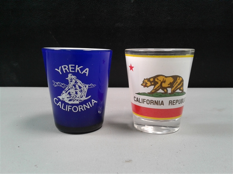 8- Yreka, Mount Shasta, and California Shot Glasses
