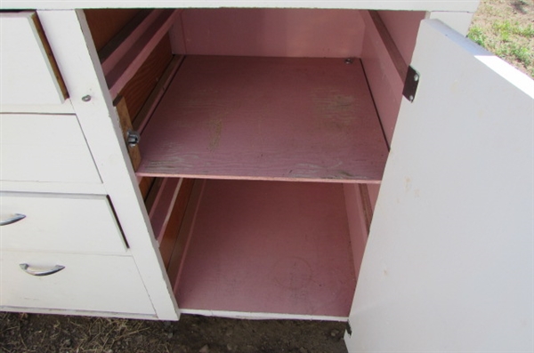 Storage Cabinet with Drawers and Shelves