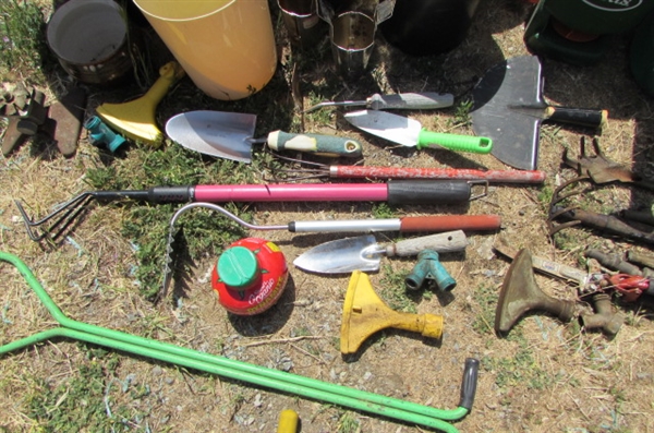 Gardening Tools, Planters, Watering Cans, etc.
