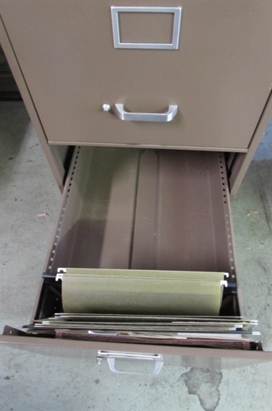 2 Drawer Filing Cabinet W/Extras
