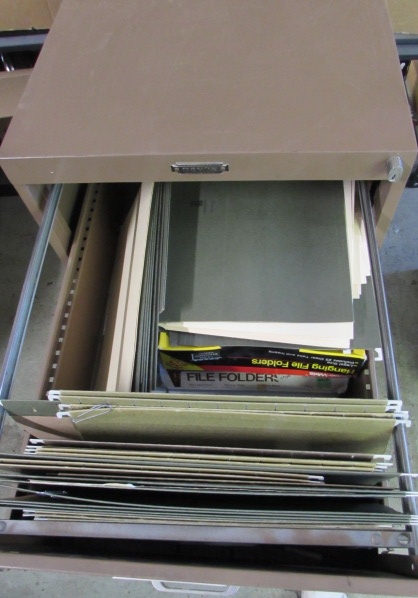 2 Drawer Filing Cabinet W/Extras