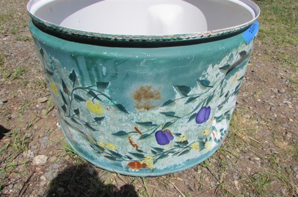 Hand Painted 25 Barrel for Planter