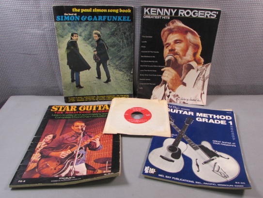 Music Books & On the Air Records 45 Vinyl Record.