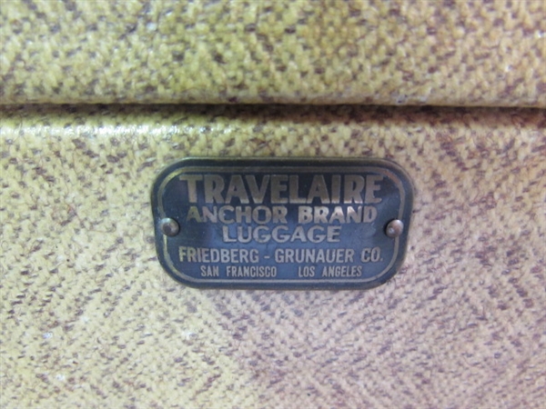Vintage Travelair Anchor Brand Luggage