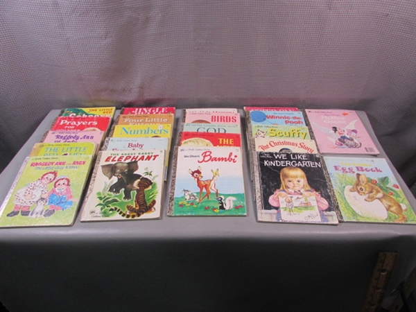 Set of 22 Vintage Little Golden Books