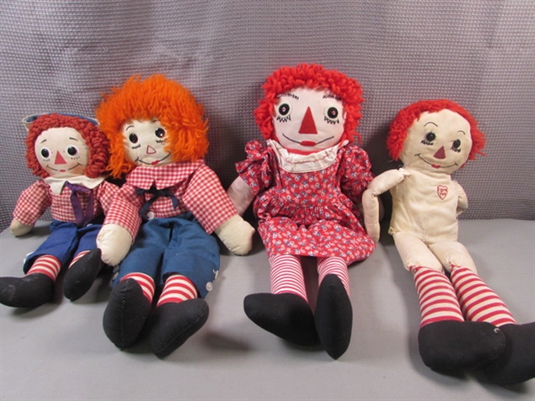 Vintage Raggedy Ann And Andy Dolls-Knickerbocker
